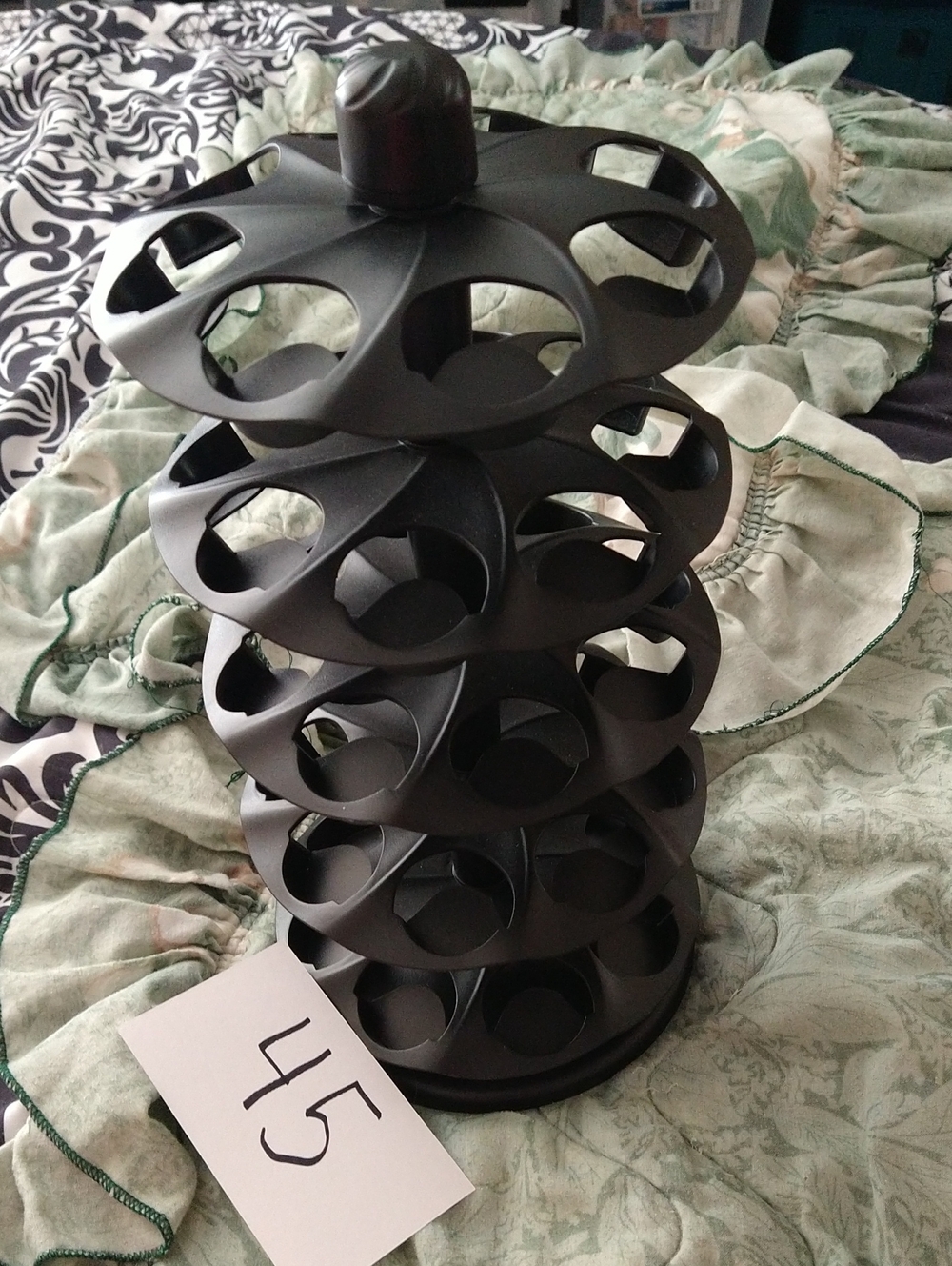 Rotating Black Coffee Pod Carousel Tower